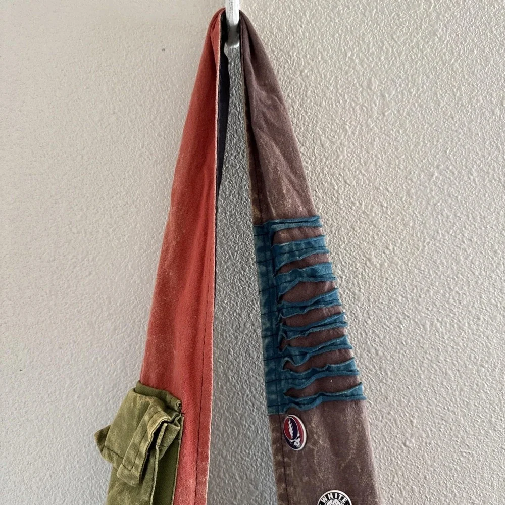 Himalaya Nepal Handcraft Boho Fabric Crossbody Hippie Bag- Large W/ Pins Zombie